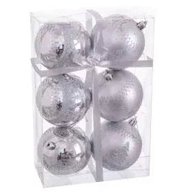 Boules de Noël Argent Plastique Cerf 8 x 8 x 8 cm (6 Unités) de BigBuy Christmas, Noël - Réf : S8803617, Prix : 7,80 €, Remis...