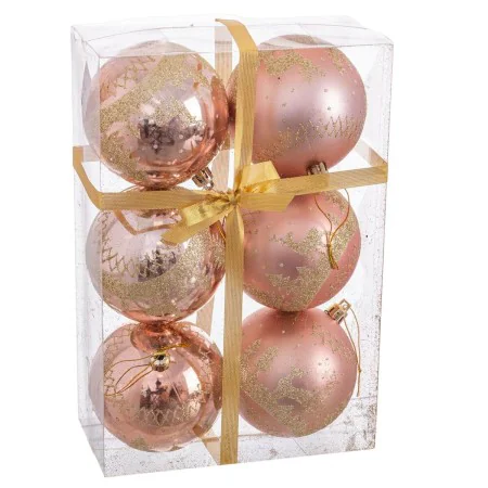 Bolas de Natal Cor de Rosa Plástico Veado 8 x 8 x 8 cm (6 Unidades) de BigBuy Christmas, Natal - Ref: S8803619, Preço: 7,80 €...