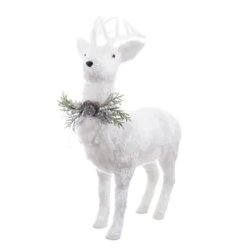 Adorno Navideño Blanco Polyfoam Ciervo 73 x 33 x 108 cm de BigBuy Christmas, Navidad - Ref: S8803623, Precio: 241,15 €, Descu...