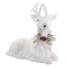 Christmas bauble White Polyfoam Deer 60 x 37 x 63 cm by BigBuy Christmas, Christmas - Ref: S8803624, Price: 175,62 €, Discoun...