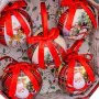 Bolas de Natal Vermelho Multicolor Papel Polyfoam Boneco de neve 7,5 x 7,5 x 7,5 cm (5 Unidades) de BigBuy Christmas, Natal -...