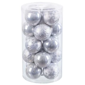 Bolas de Natal Prateado Plástico 6 x 6 x 6 cm (20 Unidades) de BigBuy Christmas, Natal - Ref: S8803717, Preço: 10,70 €, Desco...