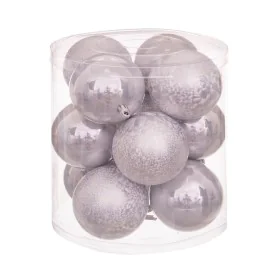 Bolas de Navidad Plateado Plástico 8 x 8 x 8 cm (12 Unidades) de BigBuy Christmas, Navidad - Ref: S8803739, Precio: 12,46 €, ...