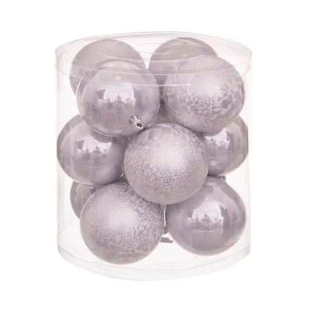 Bolas de Natal Prateado Plástico 8 x 8 x 8 cm (12 Unidades) de BigBuy Christmas, Natal - Ref: S8803739, Preço: 12,46 €, Desco...