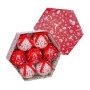 Palle di Natale Bianco Rosso Carta Polyfoam Pupazzo di Neve 7,5 x 7,5 x 7,5 cm (7 Unità) di BigBuy Christmas, Natale - Rif: S...