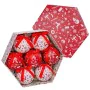 Palle di Natale Bianco Rosso Carta Polyfoam Pupazzo di Neve 7,5 x 7,5 x 7,5 cm (7 Unità) di BigBuy Christmas, Natale - Rif: S...