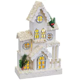 Adorno Natalício Branco Madeira Casa 24 x 11 x 39 cm de BigBuy Christmas, Natal - Ref: S8803760, Preço: 40,01 €, Desconto: %