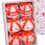 Bolas de Natal HO-HO Branco Vermelho Papel Polyfoam 7,5 x 7,5 x 7,5 cm (6 Unidades) de BigBuy Christmas, Natal - Ref: S880377...