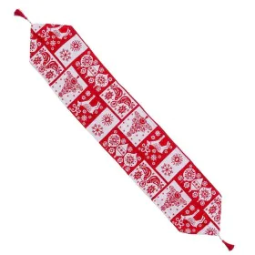 Tischläufer Weihnachten Weiß Rot Polyester 180 x 33 cm von BigBuy Christmas, Tischläufer - Ref: S8803827, Preis: 11,33 €, Rab...