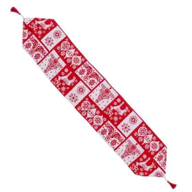 Runner da Tavolo Natale Bianco Rosso Poliestere 180 x 33 cm di BigBuy Christmas, Runner - Rif: S8803827, Prezzo: 11,33 €, Sco...