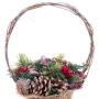 Christmas bauble Red Multicolour Rattan Plastic Foam Pineapples Basket 21 x 21 x 30 cm by BigBuy Christmas, Christmas - Ref: ...