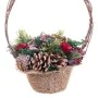 Christmas bauble Red Multicolour Rattan Plastic Foam Pineapples Basket 21 x 21 x 30 cm by BigBuy Christmas, Christmas - Ref: ...