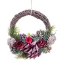 Weihnachtskranz Rot Bunt Rattan Kunststoff Foam Ananas 24 x 22 x 8 cm von BigBuy Christmas, Weihnachten - Ref: S8803835, Prei...