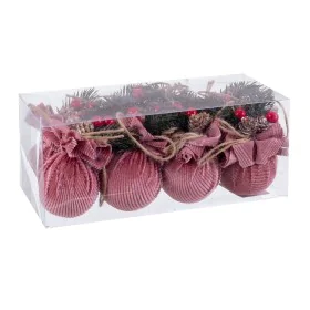 Boules de Noël Multicouleur Rose Velours côtelé Foam 6 x 6 x 6 cm (8 Unités) de BigBuy Christmas, Noël - Réf : S8803844, Prix...