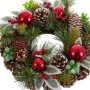 Advent wreathe Red Green Multicolour Plastic Foam Pineapples 30 x 30 cm by BigBuy Christmas, Christmas - Ref: S8803855, Price...