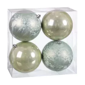 Bolas de Navidad Verde Plástico 10 x 10 x 10 cm (4 Unidades) de BigBuy Christmas, Navidad - Ref: S8803933, Precio: 8,60 €, De...