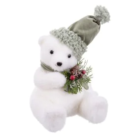 Christmas bauble White Multicolour Plastic Polyfoam Fabric Bear 18 x 18 x 22 cm by BigBuy Christmas, Christmas - Ref: S880396...