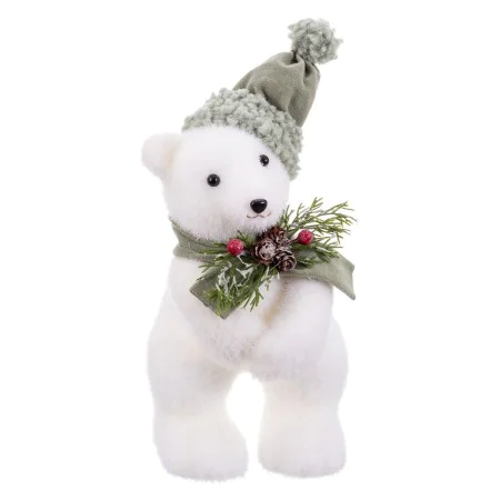 Adorno Natalício Branco Multicolor Plástico Polyfoam Tecido Urso 13 x 15 x 30 cm de BigBuy Christmas, Natal - Ref: S8803967, ...