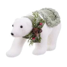 Adorno Natalício Branco Multicolor Plástico Polyfoam Tecido Urso 13 x 32 x 15 cm de BigBuy Christmas, Natal - Ref: S8803968, ...