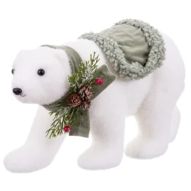 Adorno Natalício Branco Multicolor Plástico Polyfoam Tecido Urso 16 x 35 x 21 cm de BigBuy Christmas, Natal - Ref: S8803969, ...