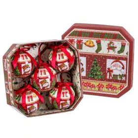 Bolas de Natal Multicolor Papel Polyfoam Pai Natal 7,5 x 7,5 x 7,5 cm (5 Unidades) de BigBuy Christmas, Natal - Ref: S8803981...