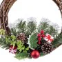 Weihnachtskranz Rot Bunt Rattan Kunststoff Ananas 30 cm von BigBuy Christmas, Weihnachten - Ref: S8804037, Preis: 13,48 €, Ra...