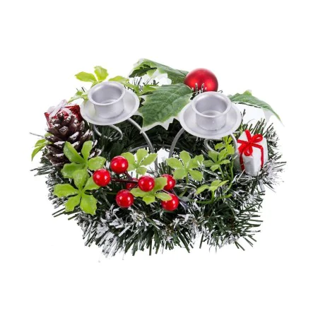 Portavelas Navideño Rojo Multicolor Metal Plástico Piñas 15 cm de BigBuy Christmas, Navidad - Ref: S8804038, Precio: 7,03 €, ...