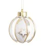 Bolas de Natal Branco Transparente Dourado Plástico Tecido Estrelas 8 x 8 x 8 cm (4 Unidades) de BigBuy Christmas, Natal - Re...