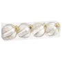 Bolas de Natal Branco Transparente Dourado Plástico Tecido Estrelas 8 x 8 x 8 cm (4 Unidades) de BigBuy Christmas, Natal - Re...