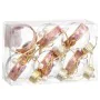 Bolas de Natal Cor de Rosa Transparente Dourado Plástico Tecido Laço 6 x 6 x 6 cm (6 Unidades) de BigBuy Christmas, Natal - R...