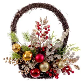 Centerpiece Multicolour Rattan Plastic 40 cm by BigBuy Christmas, Christmas - Ref: S8804105, Price: 27,16 €, Discount: %