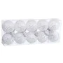 Bolas de Natal Branco Prateado Plástico Tecido Lantejoulas 6 x 6 x 6 cm (10 Unidades) de BigBuy Christmas, Natal - Ref: S8804...