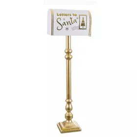 Adorno Navideño Blanco Dorado Metal Buzón 33 x 18 x 100,5 cm de BigBuy Christmas, Navidad - Ref: S8804142, Precio: 134,62 €, ...