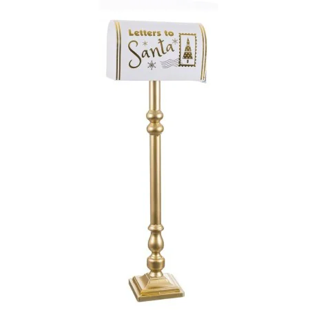 Adorno Navideño Blanco Dorado Metal Buzón 33 x 18 x 100,5 cm de BigBuy Christmas, Navidad - Ref: S8804142, Precio: 142,16 €, ...