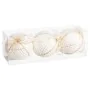 Boules de Noël Blanc Polyfoam Tissu 10 x 10 x 10 cm (3 Unités) de BigBuy Christmas, Noël - Réf : S8804145, Prix : 7,94 €, Rem...