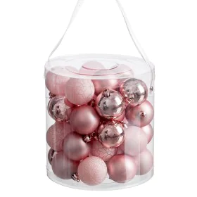 Boules de Noël Rose 5 x 5 x 5 cm (40 Unités) de BigBuy Christmas, Noël - Réf : S8804174, Prix : 12,46 €, Remise : %