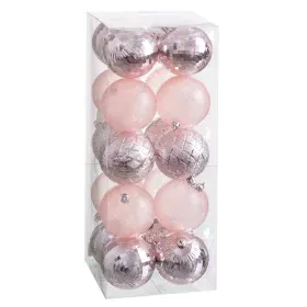 Boules de Noël Rose 8 x 8 x 8 cm (20 Unités) de BigBuy Christmas, Noël - Réf : S8804188, Prix : 15,73 €, Remise : %