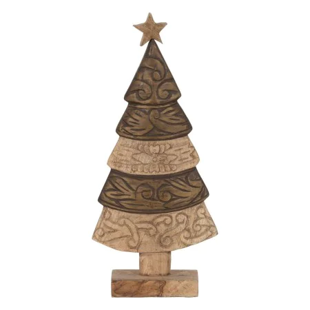 Adorno Natalício Castanho Madeira de mangueira Árvore de Natal 23,5 x 9 x 50 cm de BigBuy Christmas, Natal - Ref: S8804195, P...