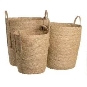 Set of Baskets Natural Rushes 42 x 42 x 48 cm (3 Pieces) by BigBuy Home, Storage baskets - Ref: S8804237, Price: 72,62 €, Dis...