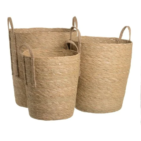 Conjunto de Cestos Natural Junco 42 x 42 x 48 cm (3 Peças) de BigBuy Home, Cestos de arrumação - Ref: S8804237, Preço: 72,62 ...