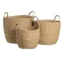 Set of Baskets Natural Rushes 38 x 38 x 33 cm (3 Pieces) by BigBuy Home, Storage baskets - Ref: S8804238, Price: 45,62 €, Dis...