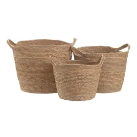 Lot de paniers Naturel Joncs 33 x 33 x 38 cm (3 Pièces) de BigBuy Home, Paniers de rangement - Réf : S8804241, Prix : 44,27 €...