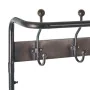 Hall Table with Drawers BRICK Coat rack Brown Black Iron 111 x 37 x 185 cm by BigBuy Home, Hallway Furniture Sets - Ref: S880...