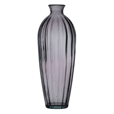 Vase Gris verre recyclé 12 x 12 x 29 cm de BigBuy Home, Vases - Réf : S8804310, Prix : 18,22 €, Remise : %