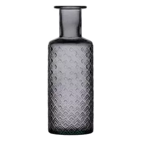 Vase Grey recycled glass 9 x 9 x 28 cm by BigBuy Home, Vases - Ref: S8804312, Price: 17,50 €, Discount: %