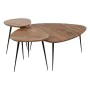 Jeu de 3 tables Noir Naturel Fer Bois d'acacia 86 x 81 x 43 cm (3 Unités) de BigBuy Home, Tables - Réf : S8804335, Prix : 226...