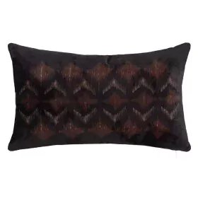 Cojín Marrón Negro Terciopelo 50 x 30 cm de BigBuy Home, Cojines - Ref: S8804361, Precio: 16,92 €, Descuento: %