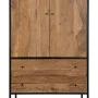 Armoire LENNOX Noir Naturel 90 x 45 x 190 cm de BigBuy Home, Buffets, crédences et vaisseliers - Réf : S8804369, Prix : 799,4...