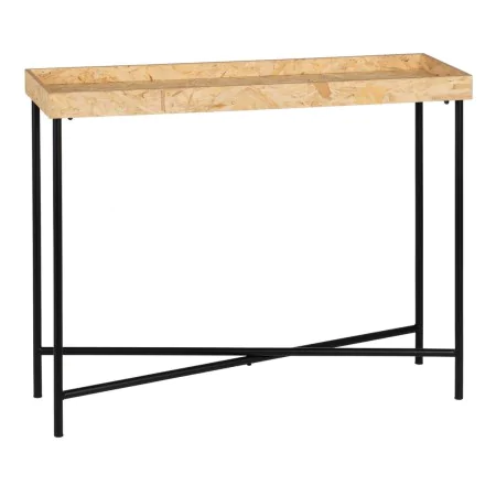 Console Black Natural Wood Iron MDF Wood 98 x 32 x 80,5 cm by BigBuy Home, Tables - Ref: S8804374, Price: 81,32 €, Discount: %