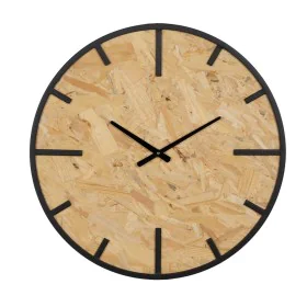 Horloge Murale Noir Naturel PVC Fer Bois MDF 60 x 4,5 x 60 cm de BigBuy Home, Pendules murales - Réf : S8804377, Prix : 71,50...